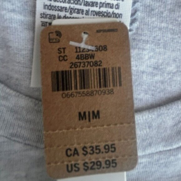 Pink Victoria's Secret 2 Cotton Long Sleeve Crew Neck Mid-Length Gray Black M - Picture 8 of 15